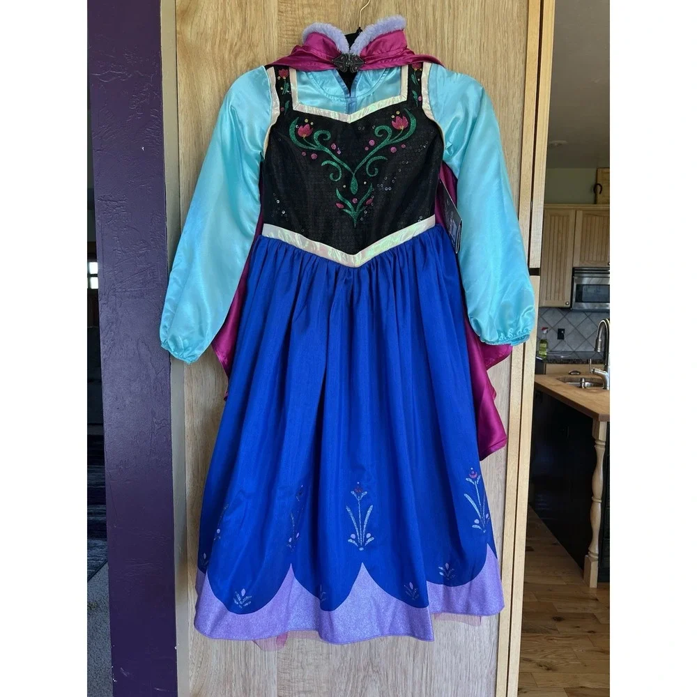 Disney Parks Exclusive Frozen Princess Anna Dress Costume Size Medium 7/8 NWT